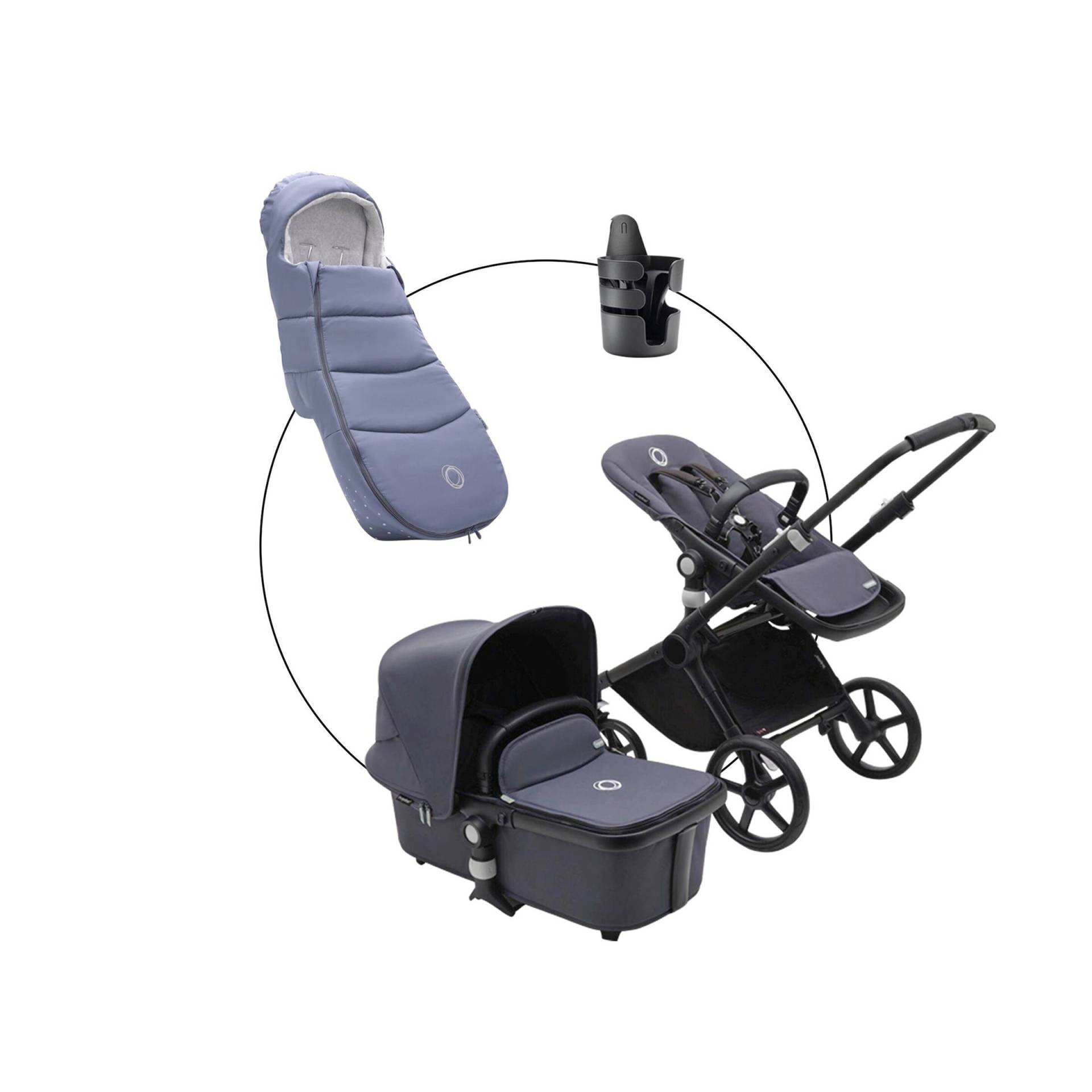 Kombikinderwagen Trio-Set inkl. Fußsack und Getränkehalter Kombikinderwagen Trio-Set inkl. Fußsack und Getränkehalter von Bugaboo