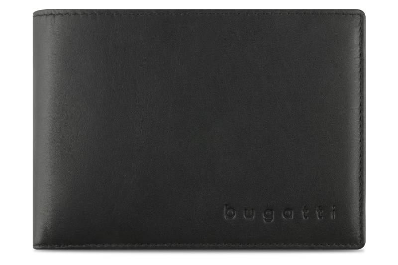 Super Slim RFID, Super Slim Scheintasche Querformat mit Klappe, schwarz von Bugatti