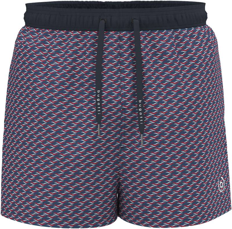bugatti Badeshorts »Janus«, Alloverprint, Logostickerei linkes Bein von Bugatti