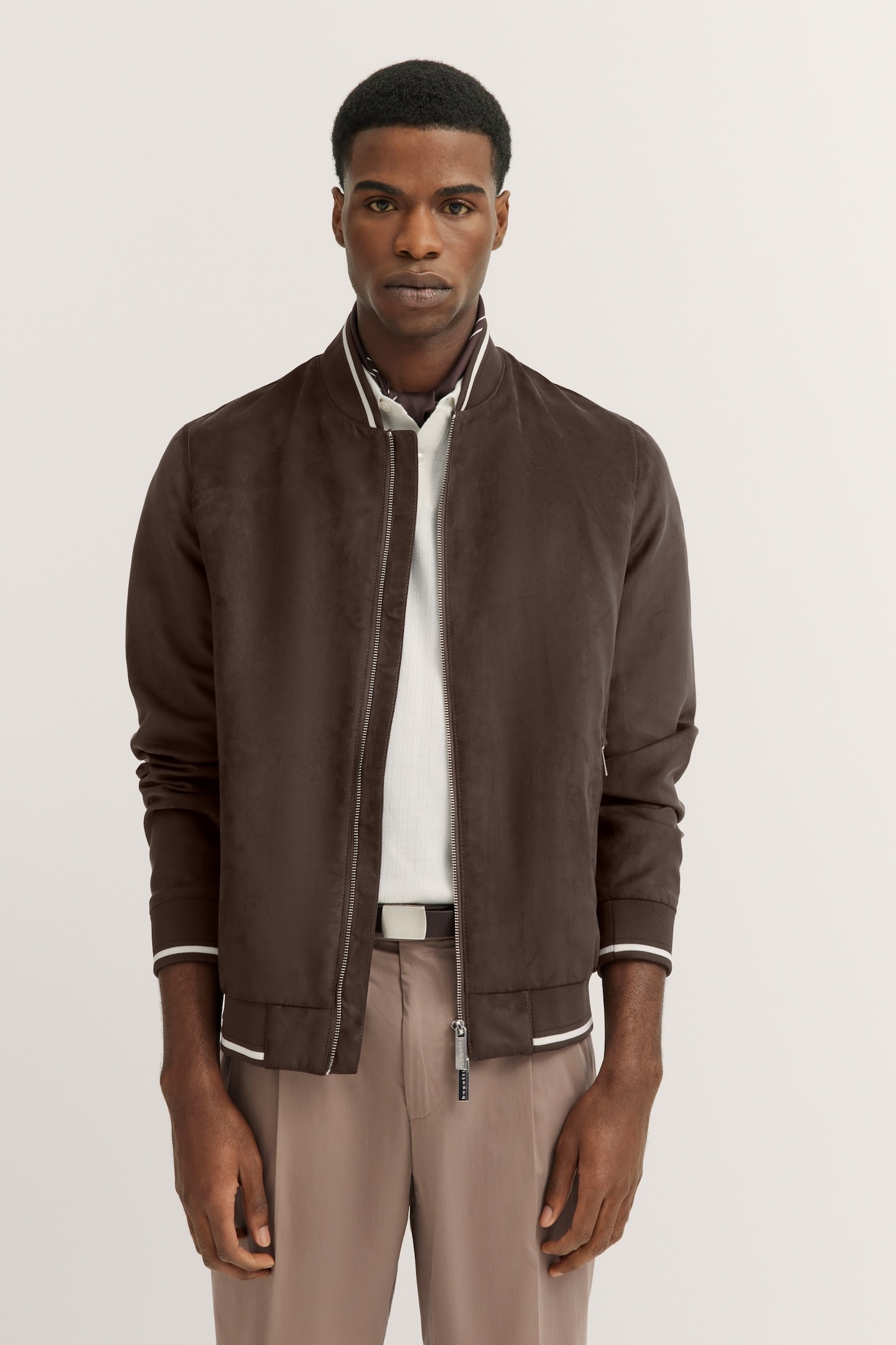 bugatti Blouson, ohne Kapuze, aus wasserabweisendem Velourleder bugatti Blouson, ohne Kapuze, aus wasserabweisendem Velourleder von Bugatti