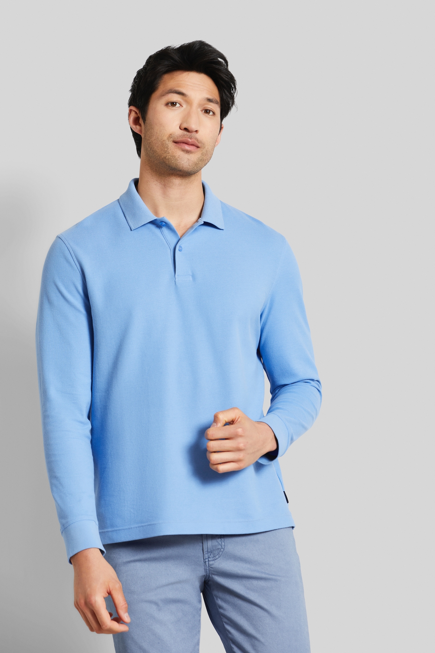 bugatti Langarm-Poloshirt, aus reiner Baumwolle bugatti Langarm-Poloshirt, aus reiner Baumwolle von Bugatti