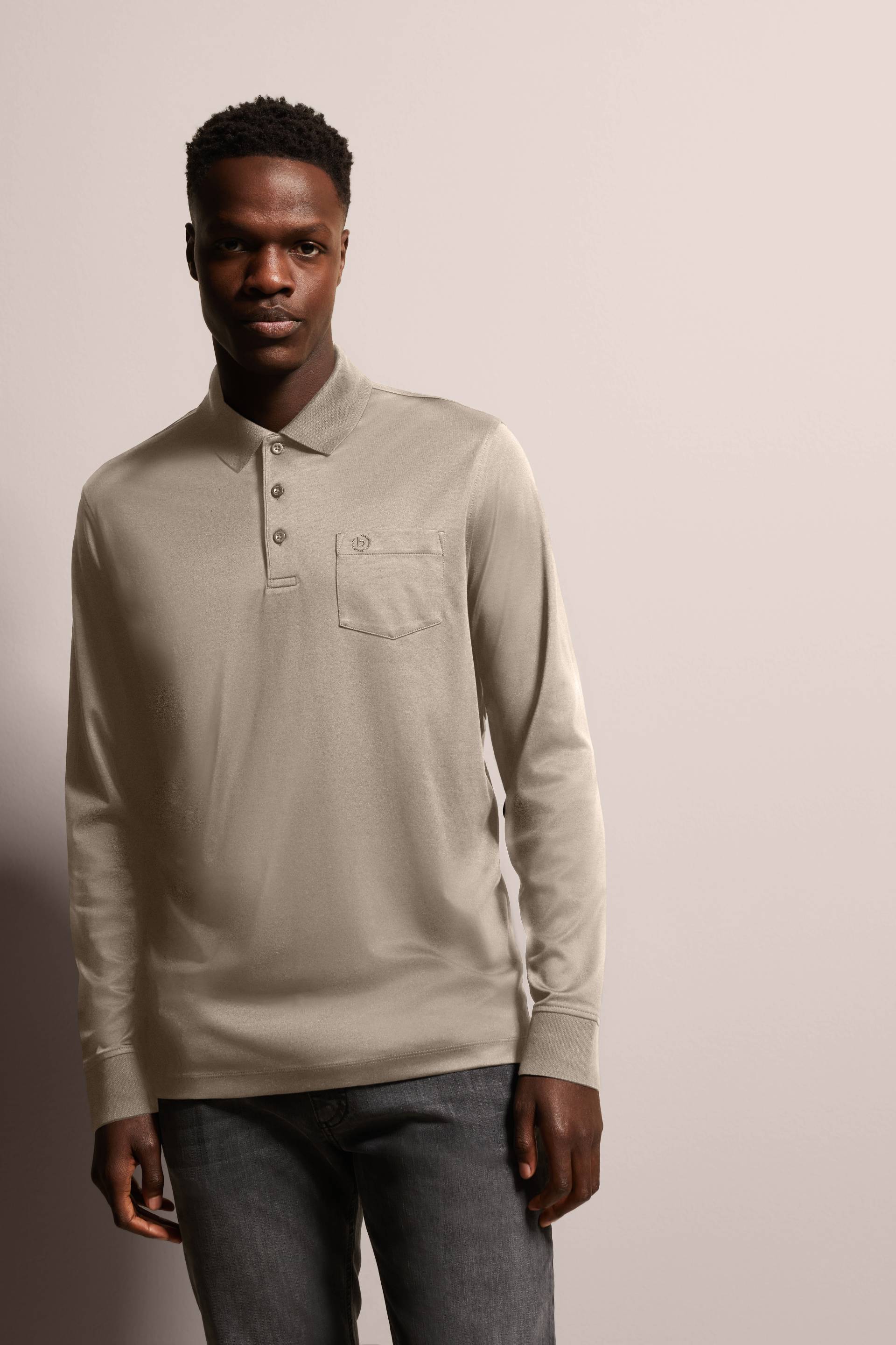 bugatti Langarm-Poloshirt, mit feiner Strukturoptik bugatti Langarm-Poloshirt, mit feiner Strukturoptik von Bugatti
