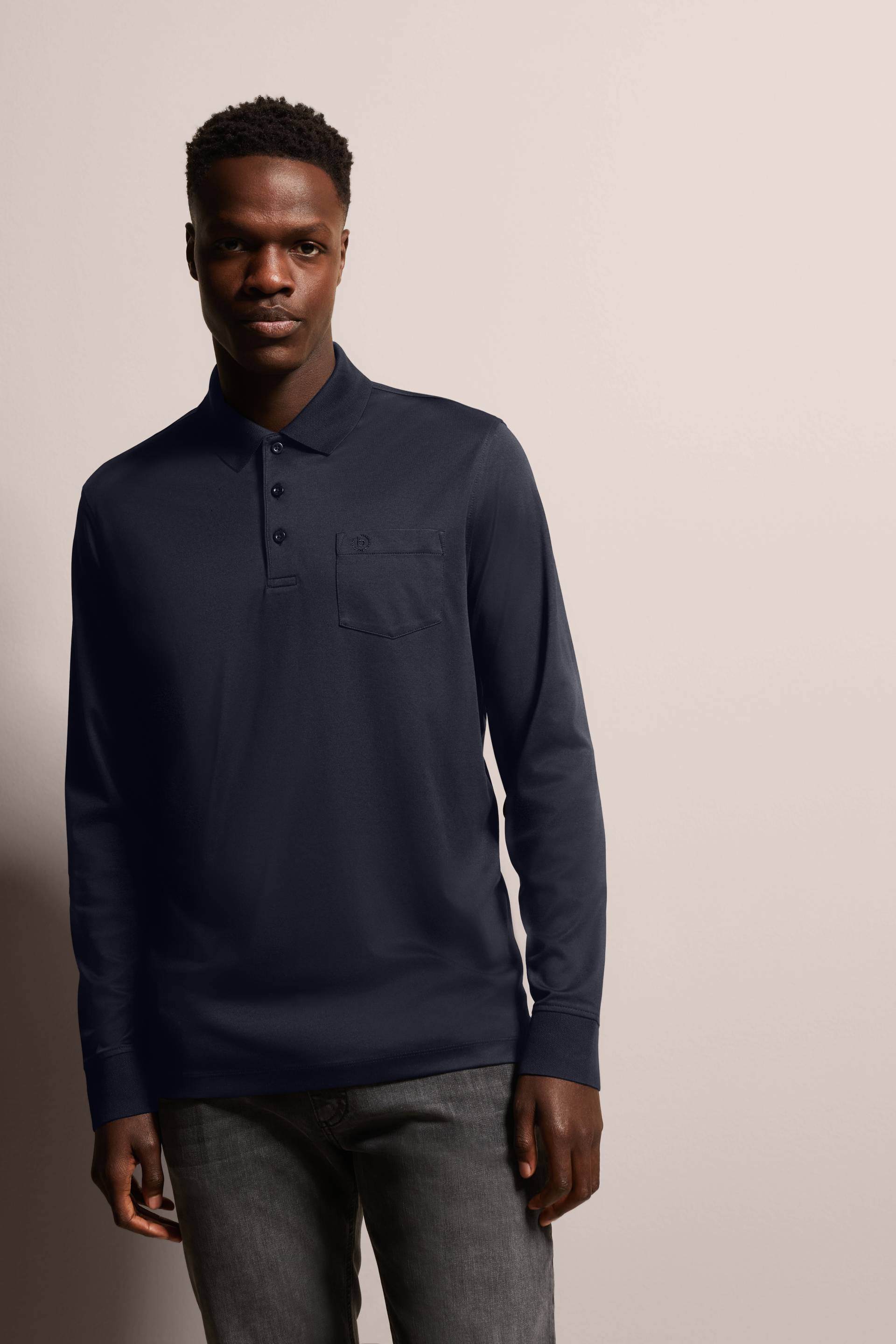 bugatti Langarm-Poloshirt, mit feiner Strukturoptik bugatti Langarm-Poloshirt, mit feiner Strukturoptik von Bugatti