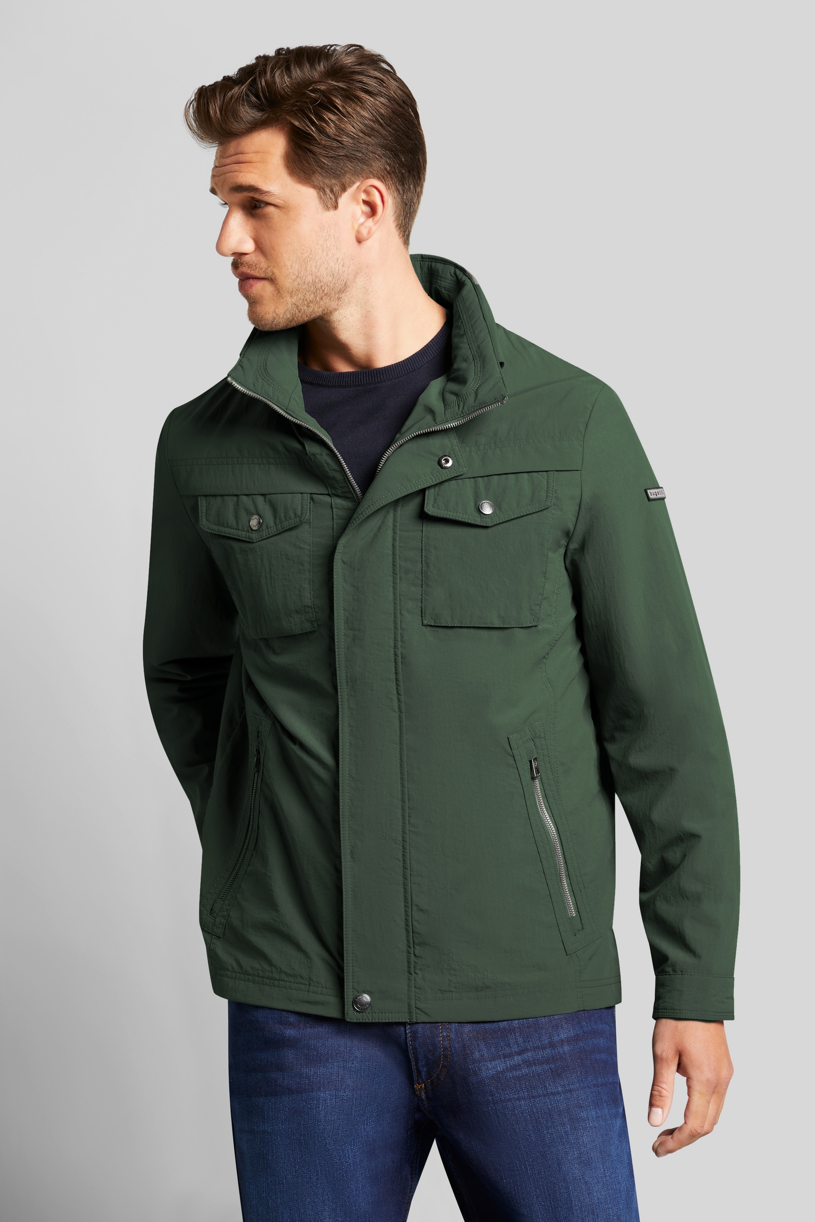 bugatti Outdoorjacke, mit Kapuze, mit einrollbarer Kapuze von Bugatti