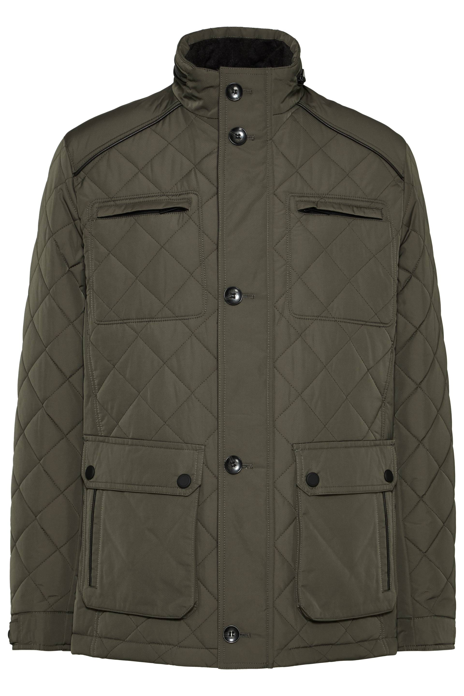 bugatti Outdoorjacke, mit Kunstlederkontrasten am Kragen bugatti Outdoorjacke, mit Kunstlederkontrasten am Kragen von Bugatti