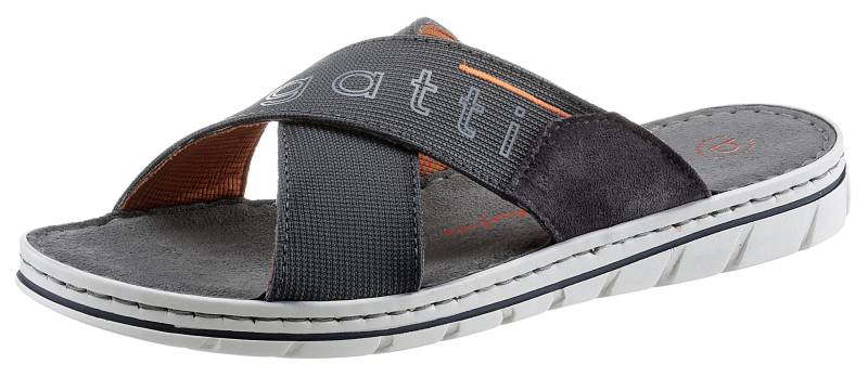 bugatti Pantolette, Sommerschuh, Schlappen, Poolslides, mit auffälligem Logo, Weite G von Bugatti