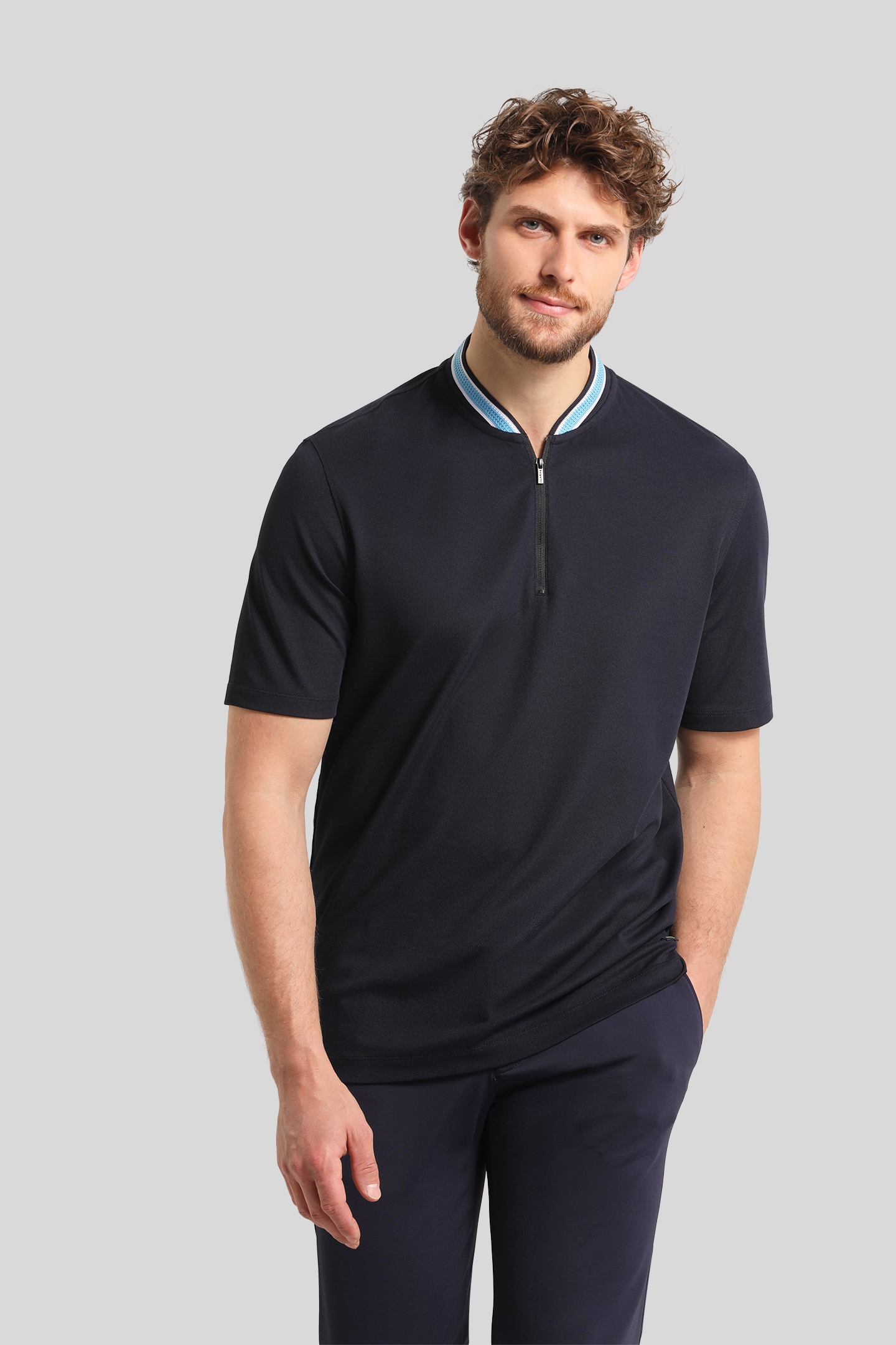 bugatti Poloshirt, mit einem Collegekragen von Bugatti