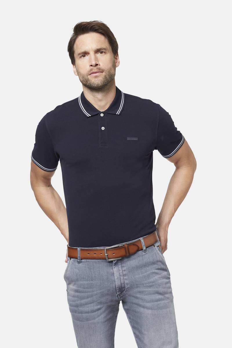 bugatti Poloshirt, mit sportiven Kontraststreifen von Bugatti