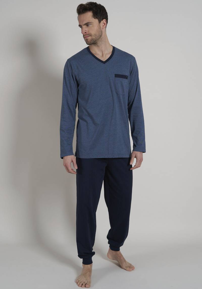 bugatti Pyjama, (2 tlg.), mit modischem V-Ausschnitt von Bugatti