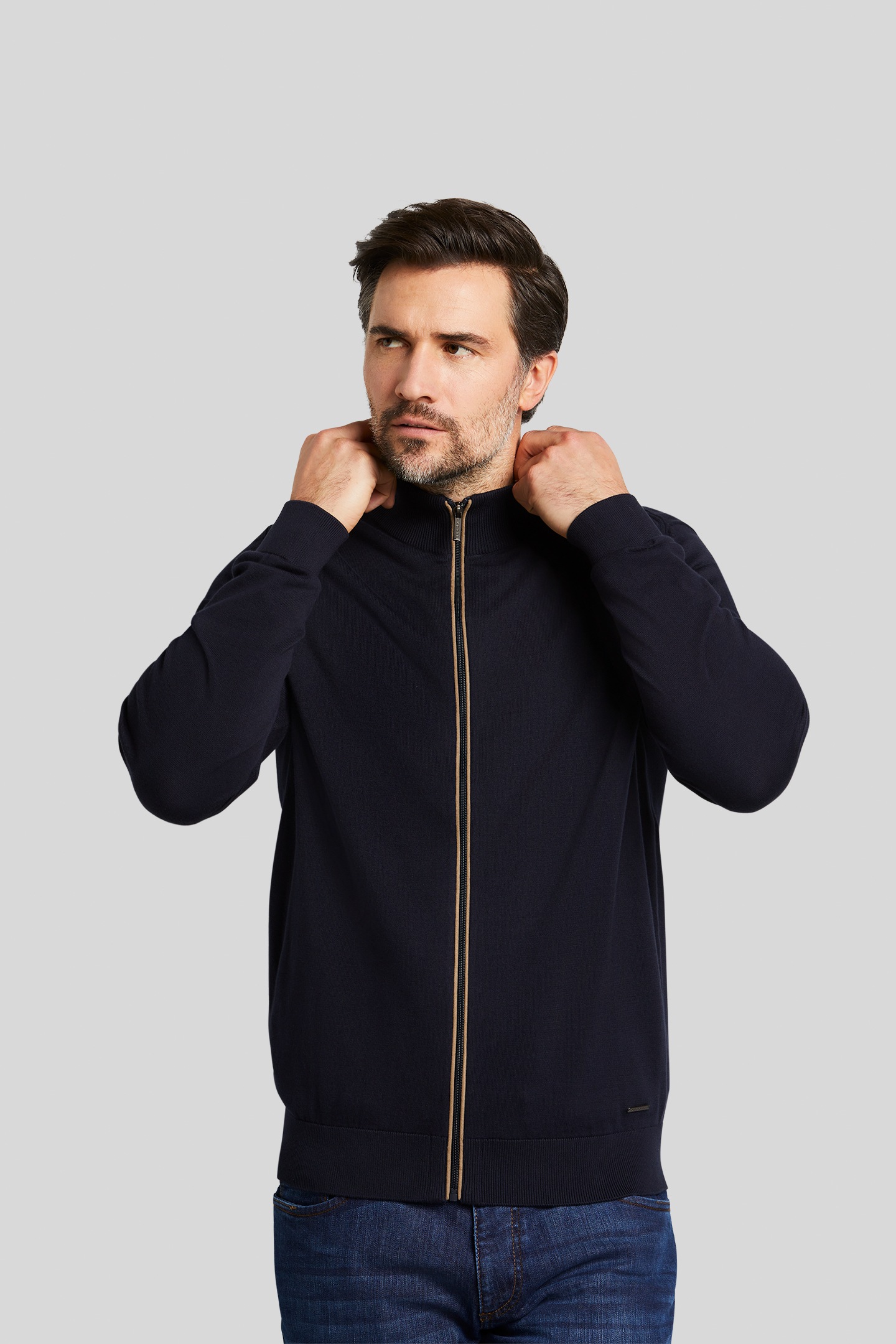 bugatti Strickjacke, mit Stehkragen von Bugatti