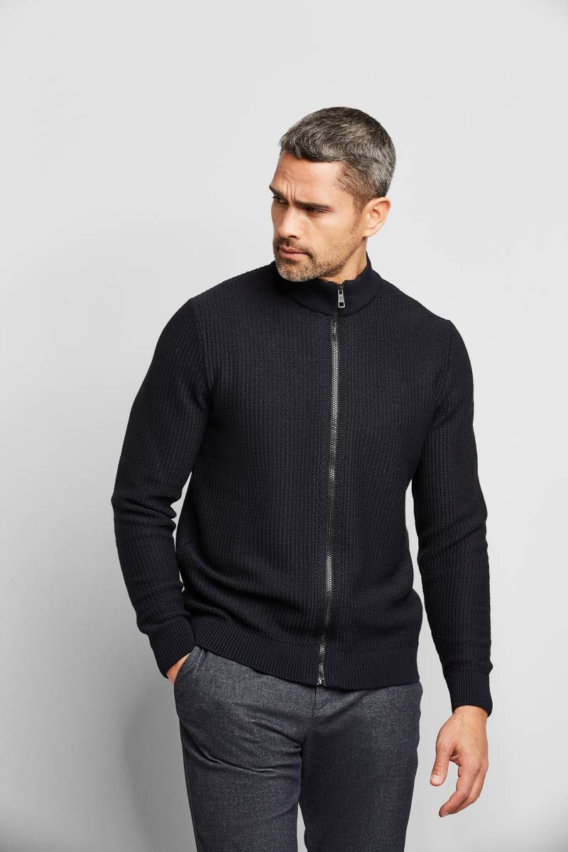 bugatti Strickjacke, mit gröberer Strickstruktur von Bugatti