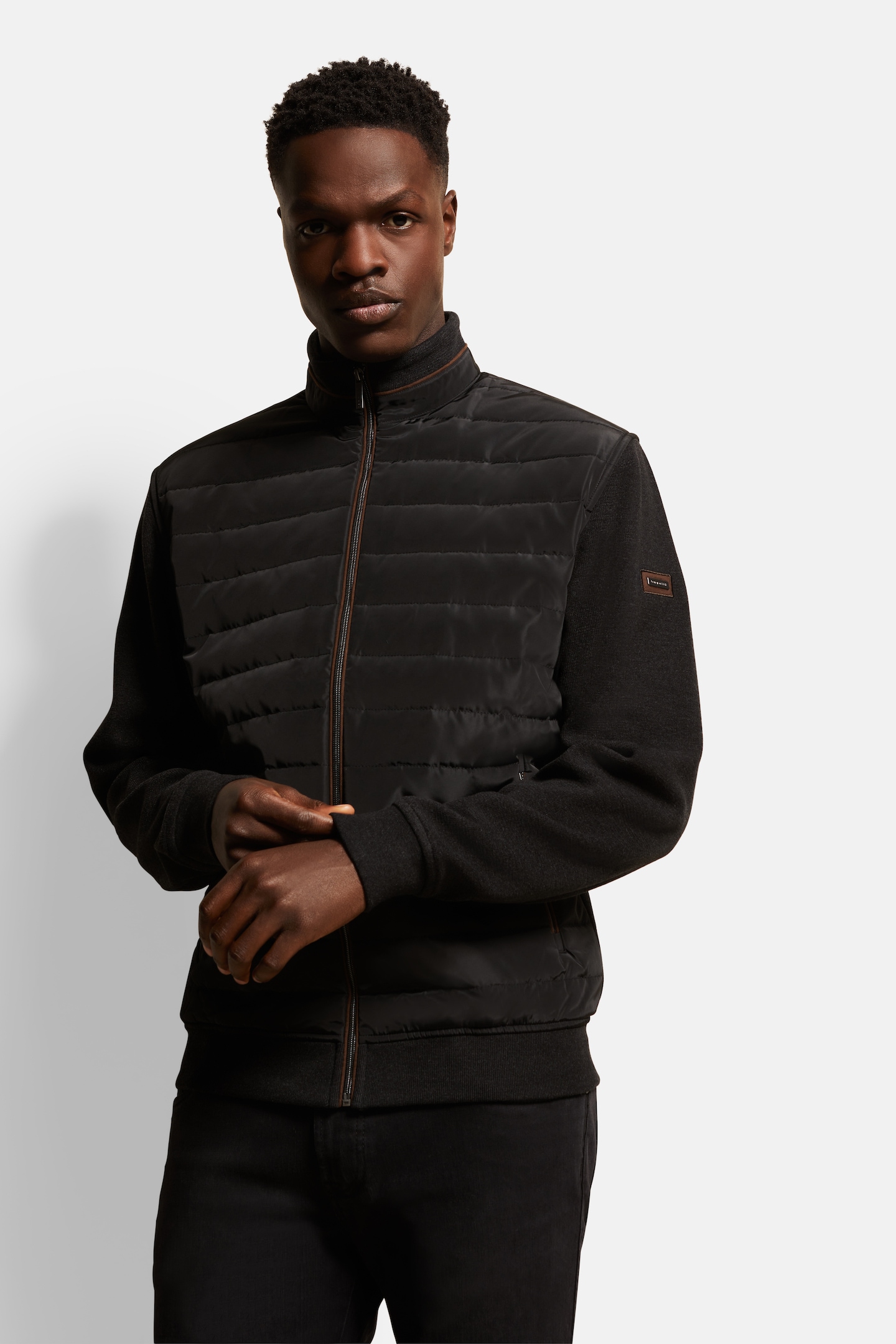 bugatti Sweatjacke, mit Querstepp von Bugatti