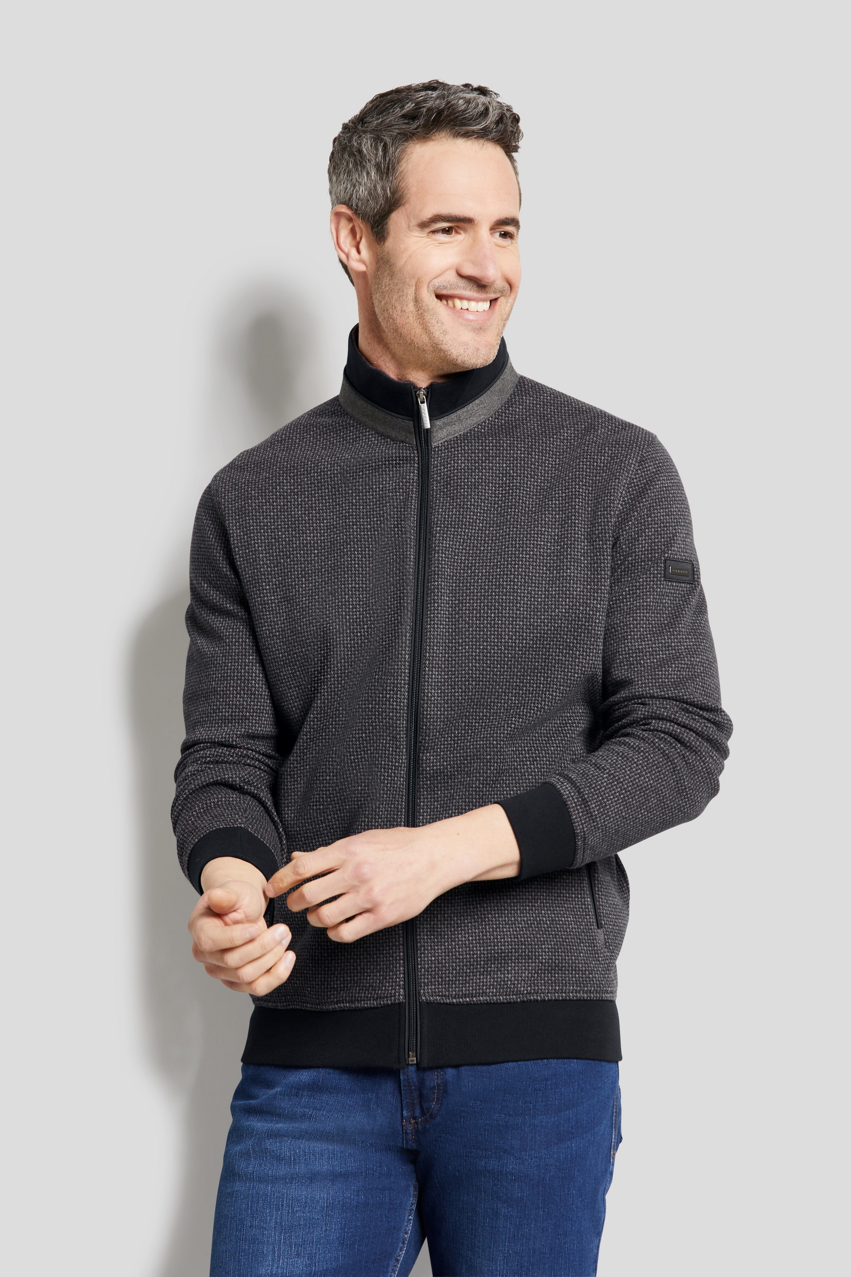 bugatti Sweatjacke, mit Stehkragen von Bugatti