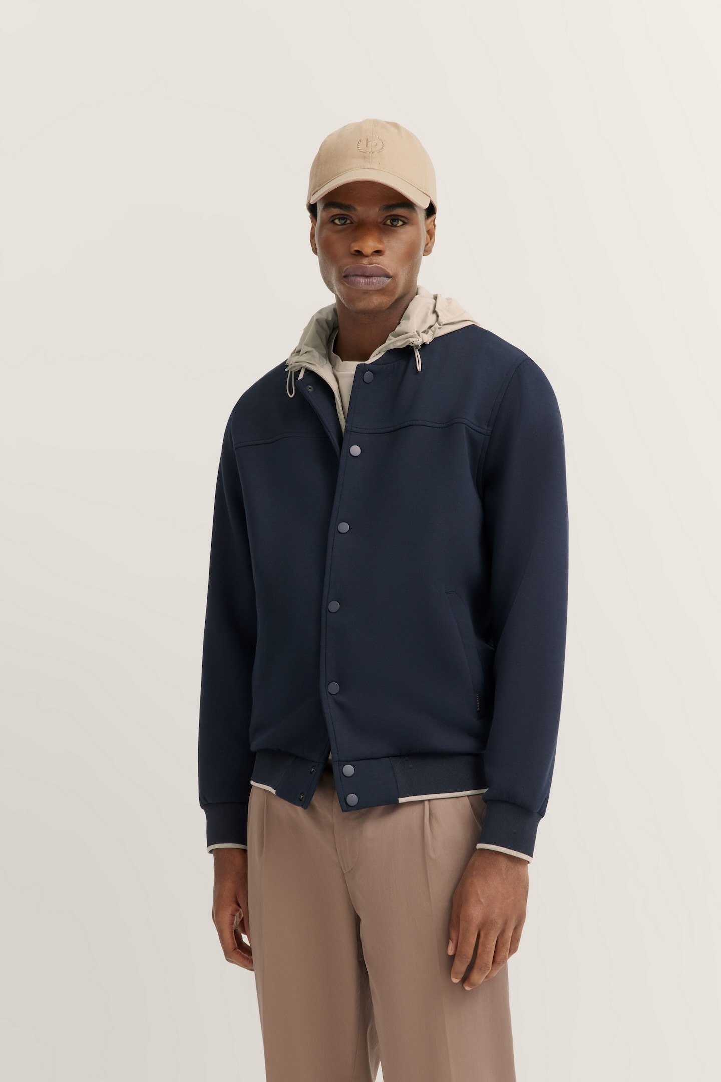 bugatti Sweatjacke, mit sportlichem Collegekragen von Bugatti