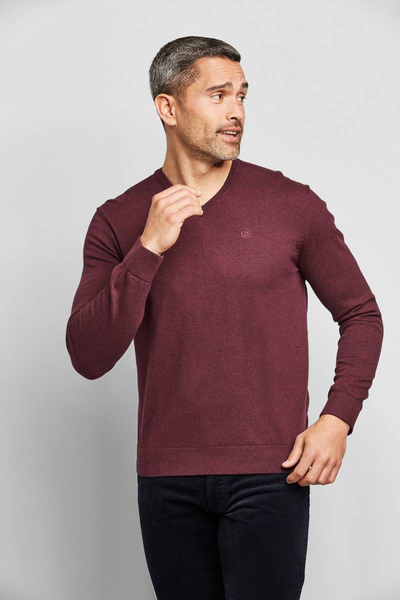 bugatti V-Ausschnitt-Pullover, mit Cashmere-Anteil von Bugatti