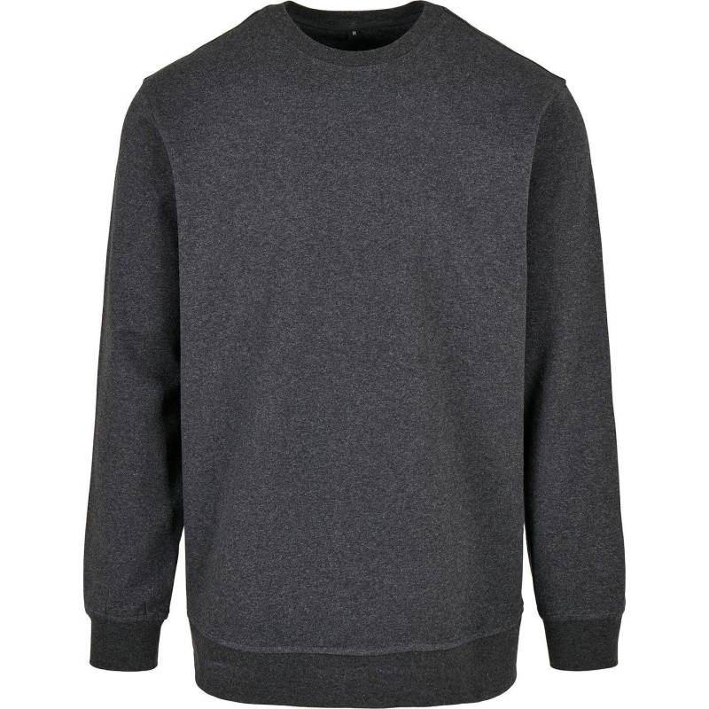 Basic Crew Neck Sweatshirt Herren Charcoal Black 4XL von Build Your Own