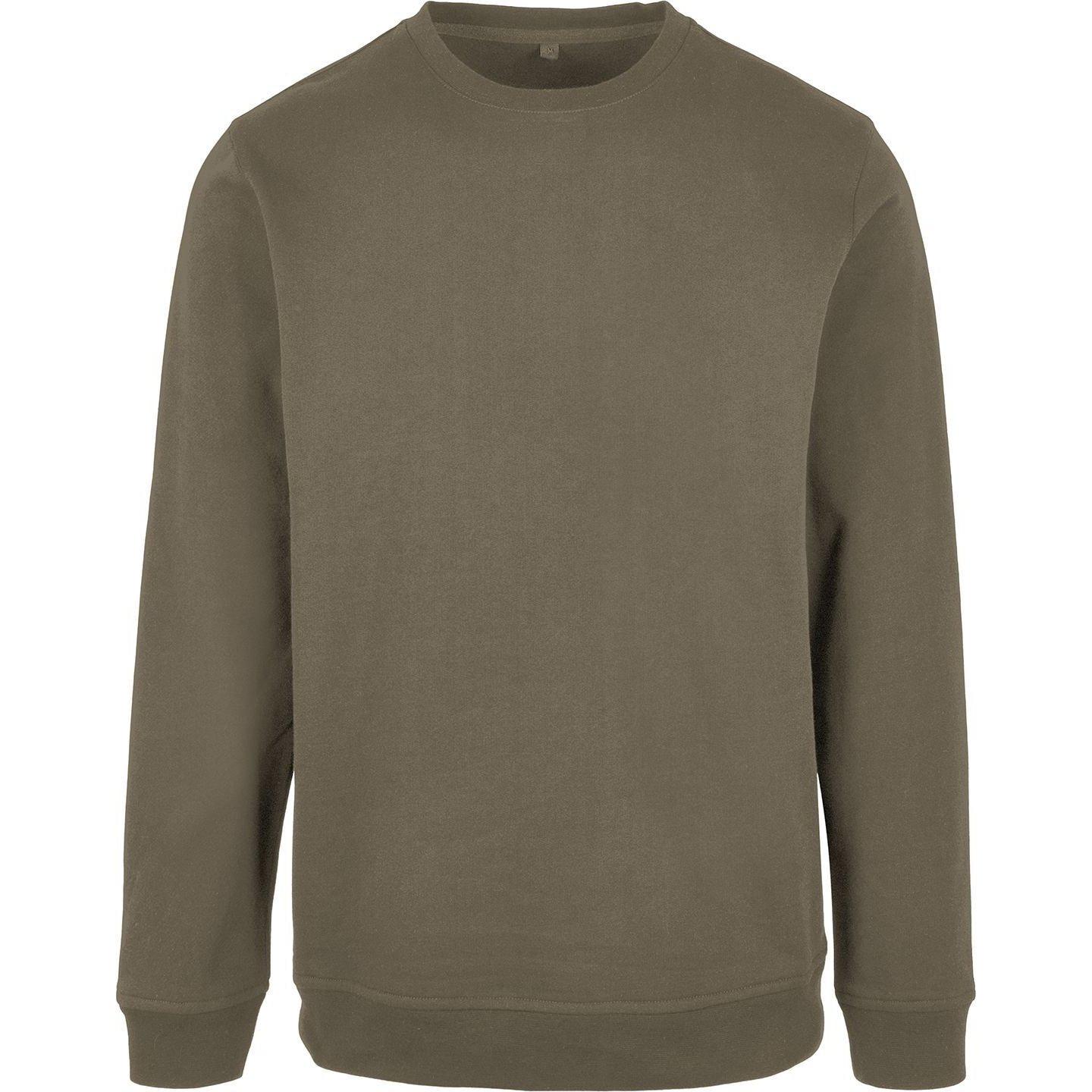 Basic Crew Neck Sweatshirt Herren Olivegrün 4XL von Build Your Own