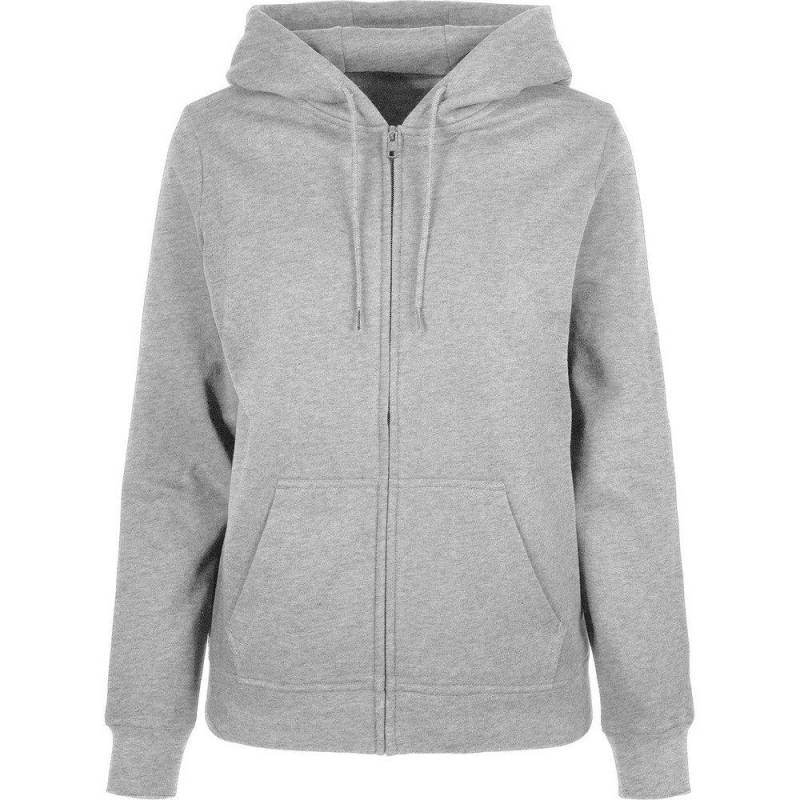 Basic Hoodie Mit Durchgehendem Reißverschluss Damen Grau 34 von Build Your Own