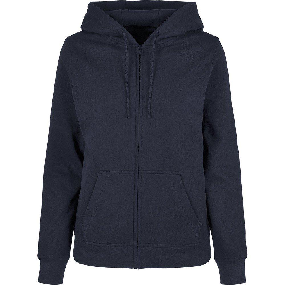 Basic Hoodie Mit Durchgehendem Reißverschluss Damen Marine 34 von Build Your Own