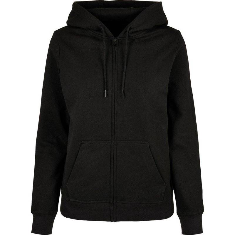 Basic Hoodie Mit Durchgehendem Reißverschluss Damen Schwarz 38 von Build Your Own