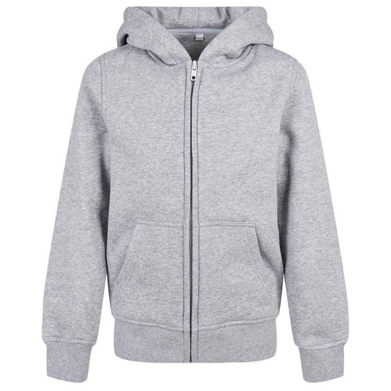 Basic Hoodie Mit Durchgehendem Reißverschluss Mädchen Grau 140 von Build Your Own