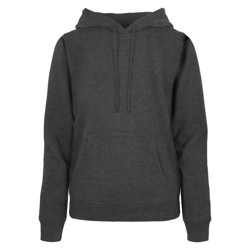 Basic Kapuzenpullover Damen Charcoal Black S von Build Your Own