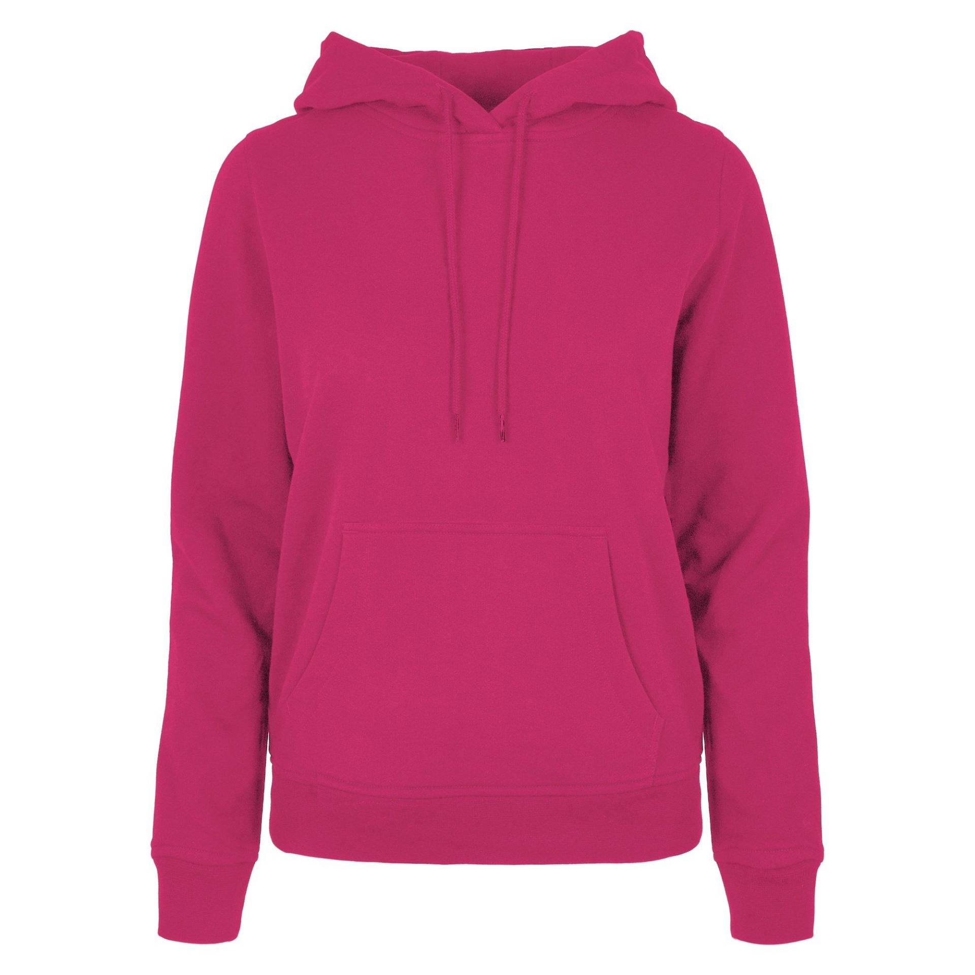 Basic Kapuzenpullover Damen Dunkelrosa M von Build Your Own