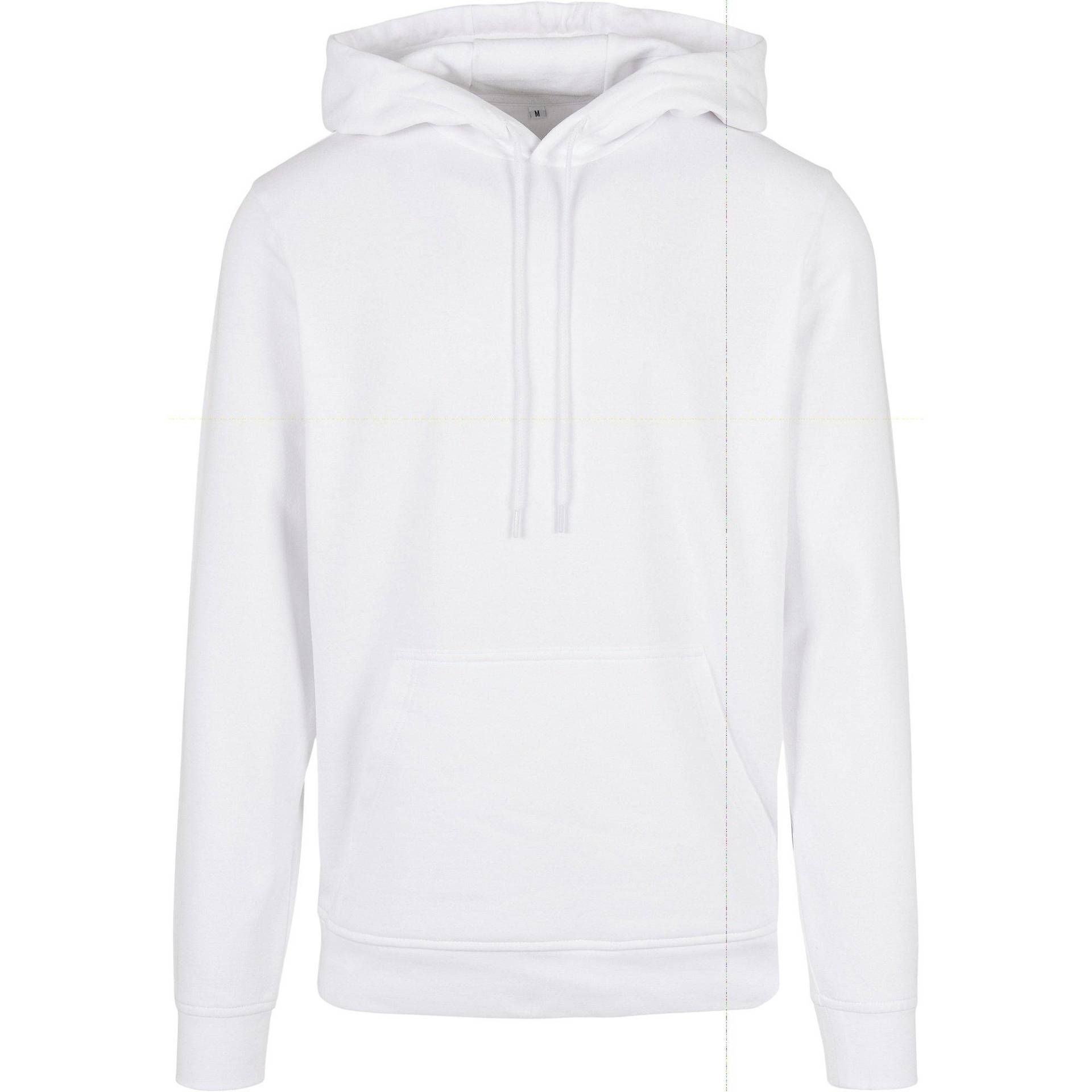 Basic Kapuzenpullover Herren Weiss L von Build Your Own