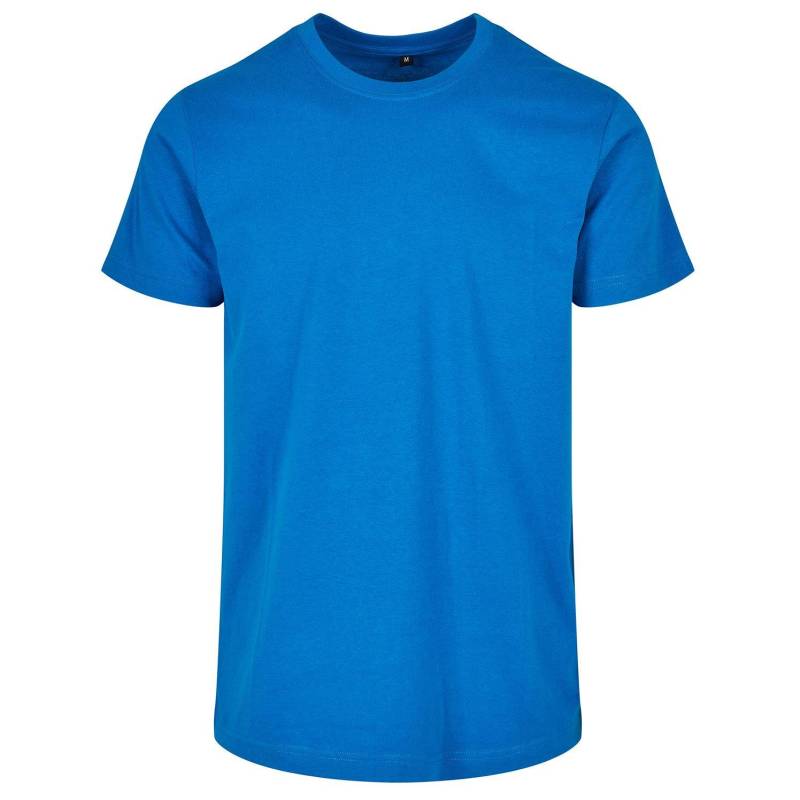 Basic Tshirt Rundhalsausschnitt Herren Blau S von Build Your Own