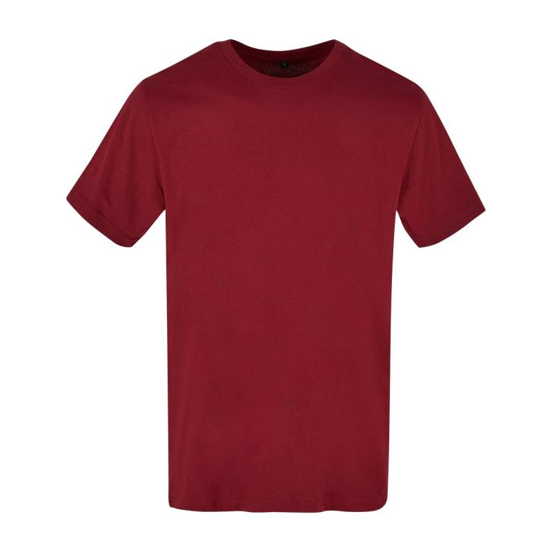 Basic Tshirt Rundhalsausschnitt Herren Rot Bunt M von Build Your Own