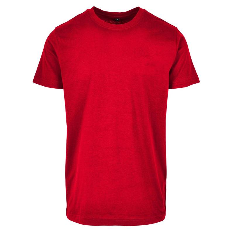 Basic Tshirt Rundhalsausschnitt Herren Rot Bunt XL von Build Your Own