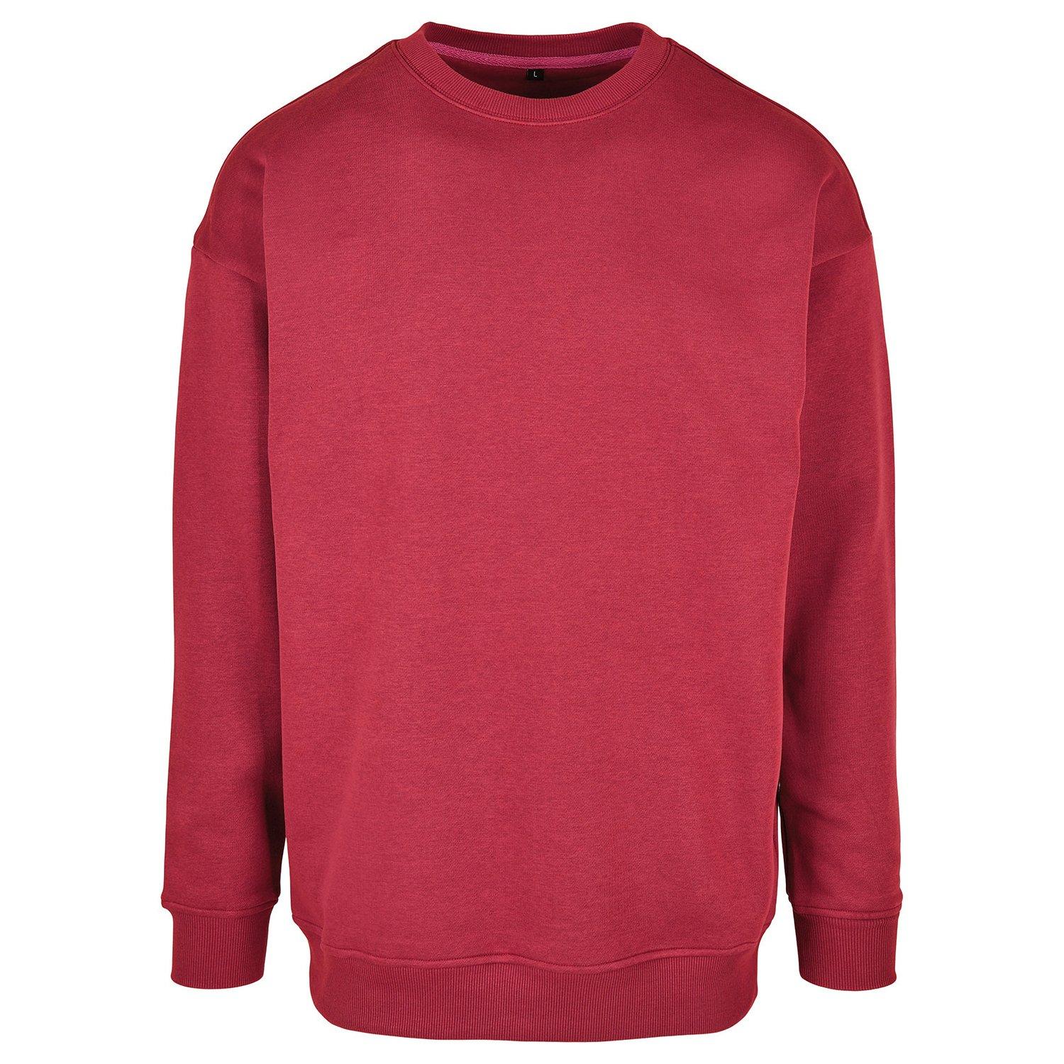 Crew Neck Pullover Herren Weinrot L von Build Your Own