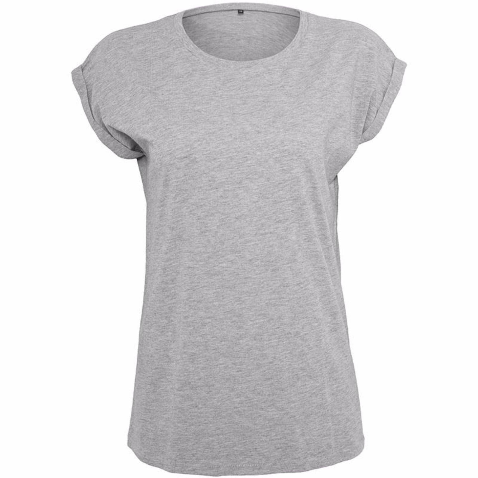 Dame Verlängerte Schulter Tshirt Damen Grau XS von Build Your Own