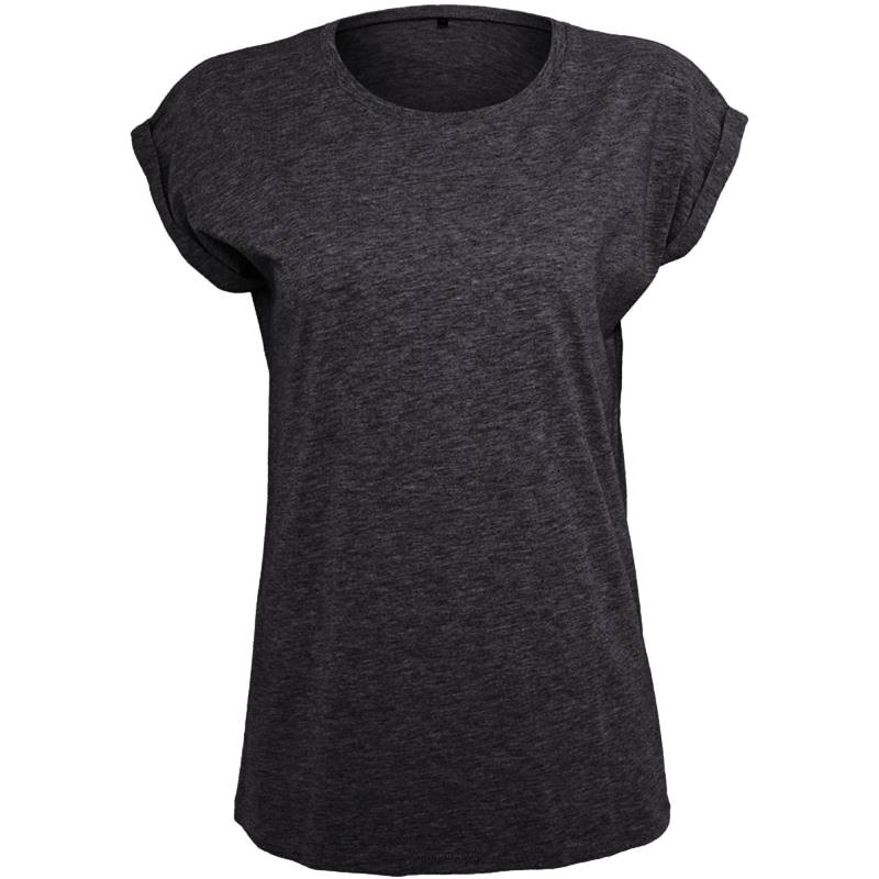 Dame Verlängerte Schulter Tshirt Damen Schwarz M von Build Your Own