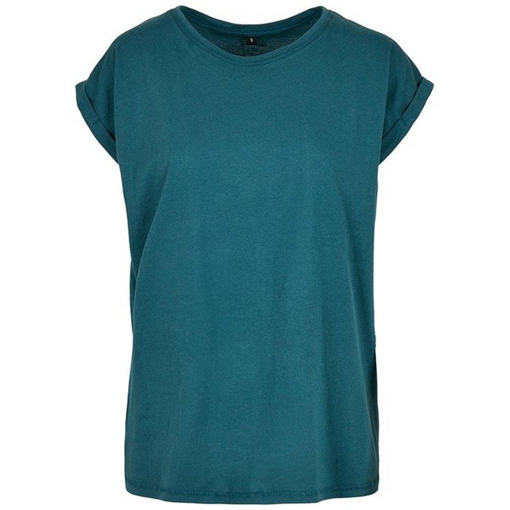 Build Your Own - Dame verlängerte Schulter TShirt, für Damen, Taubenblau, Größe M von Build Your Own