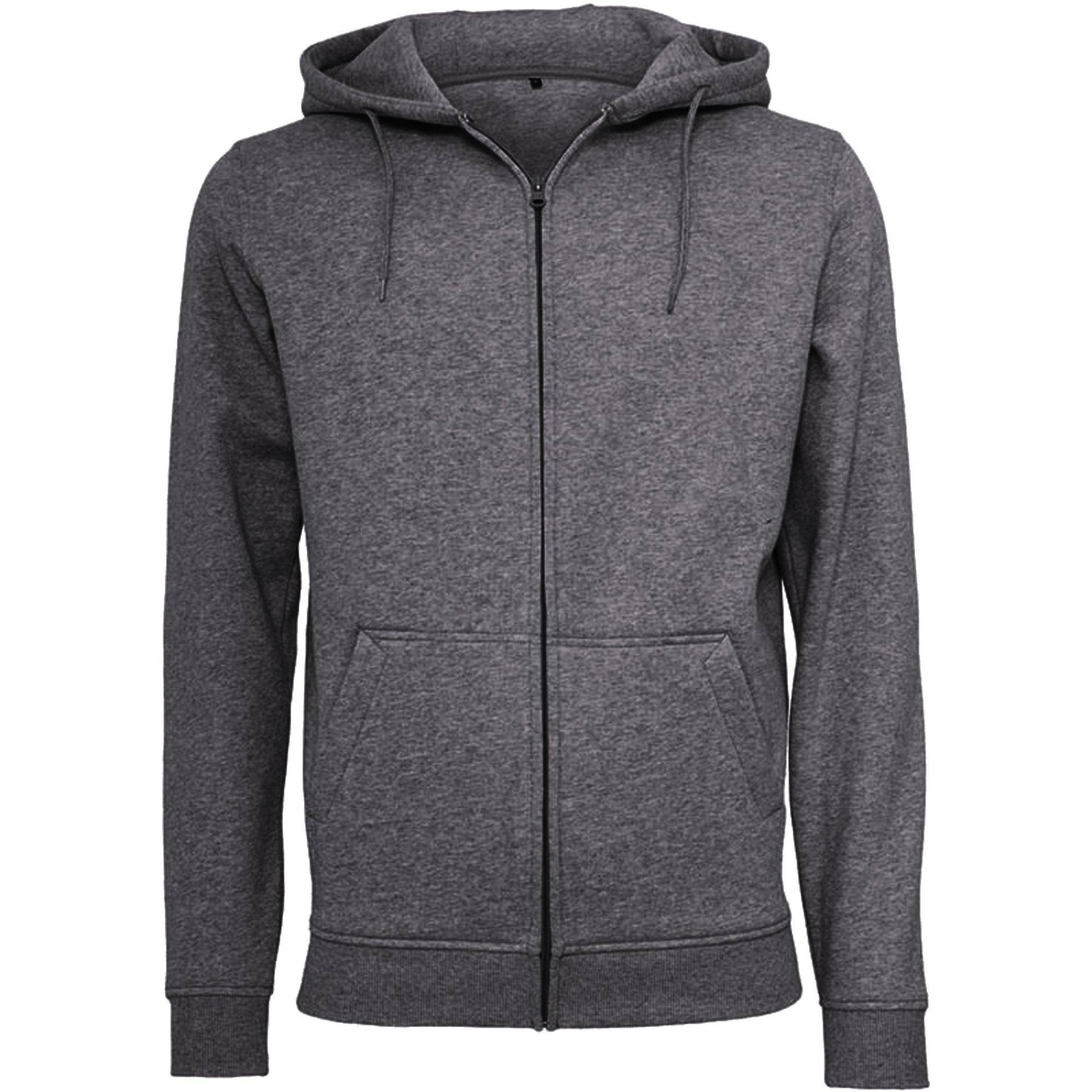 Build Your Own - Heavy Kapuzenjacke, für Herren, Charcoal Black, Größe M von Build Your Own