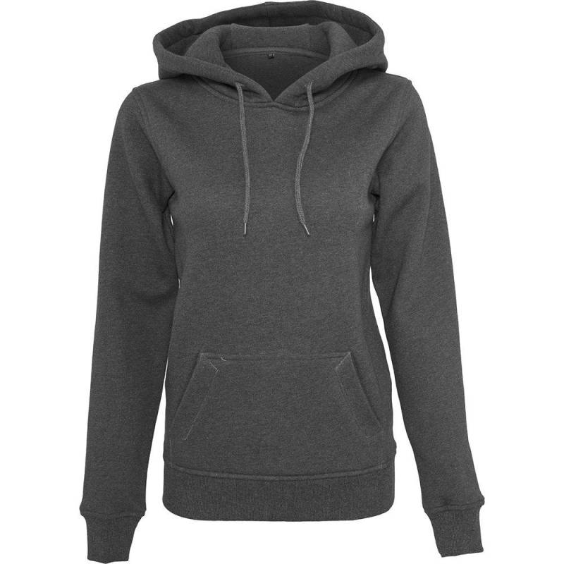 Heavy Kapuzenpullover Damen Charcoal Black XS von Build Your Own