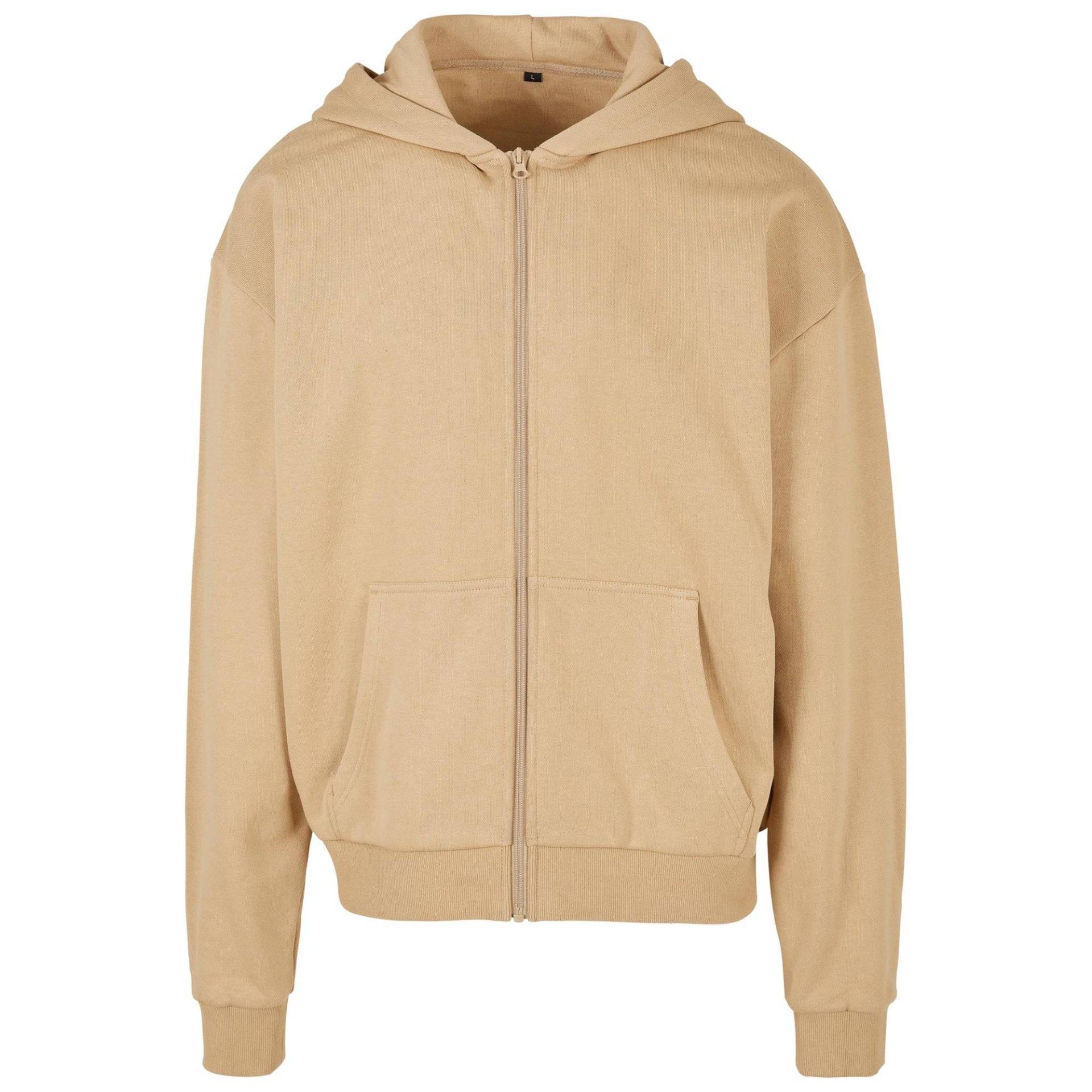 Build Your Own - Hoodie mit durchgehendem Reißverschluss UltraSchwer, für Herren, Beige, Größe 3XL von Build Your Own