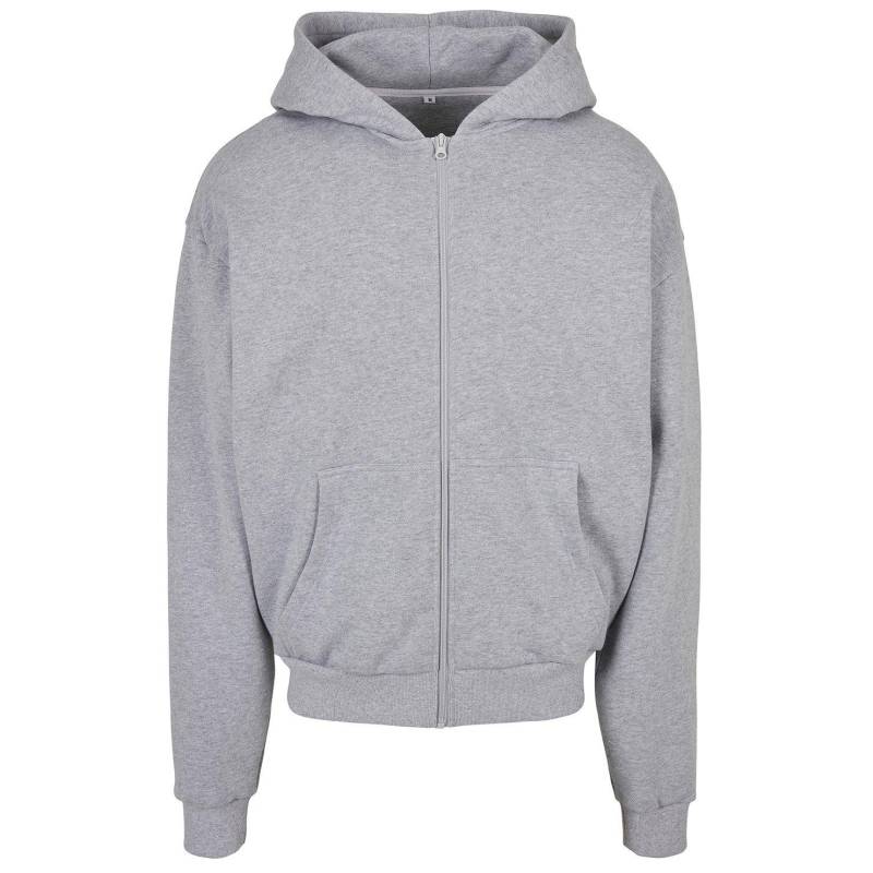 Hoodie Mit Durchgehendem Reißverschluss Ultraschwer Herren Grau XL von Build Your Own