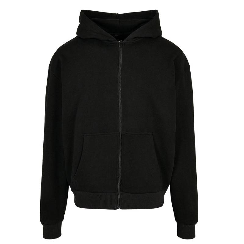 Hoodie Mit Durchgehendem Reißverschluss Ultraschwer Herren Schwarz 5XL von Build Your Own