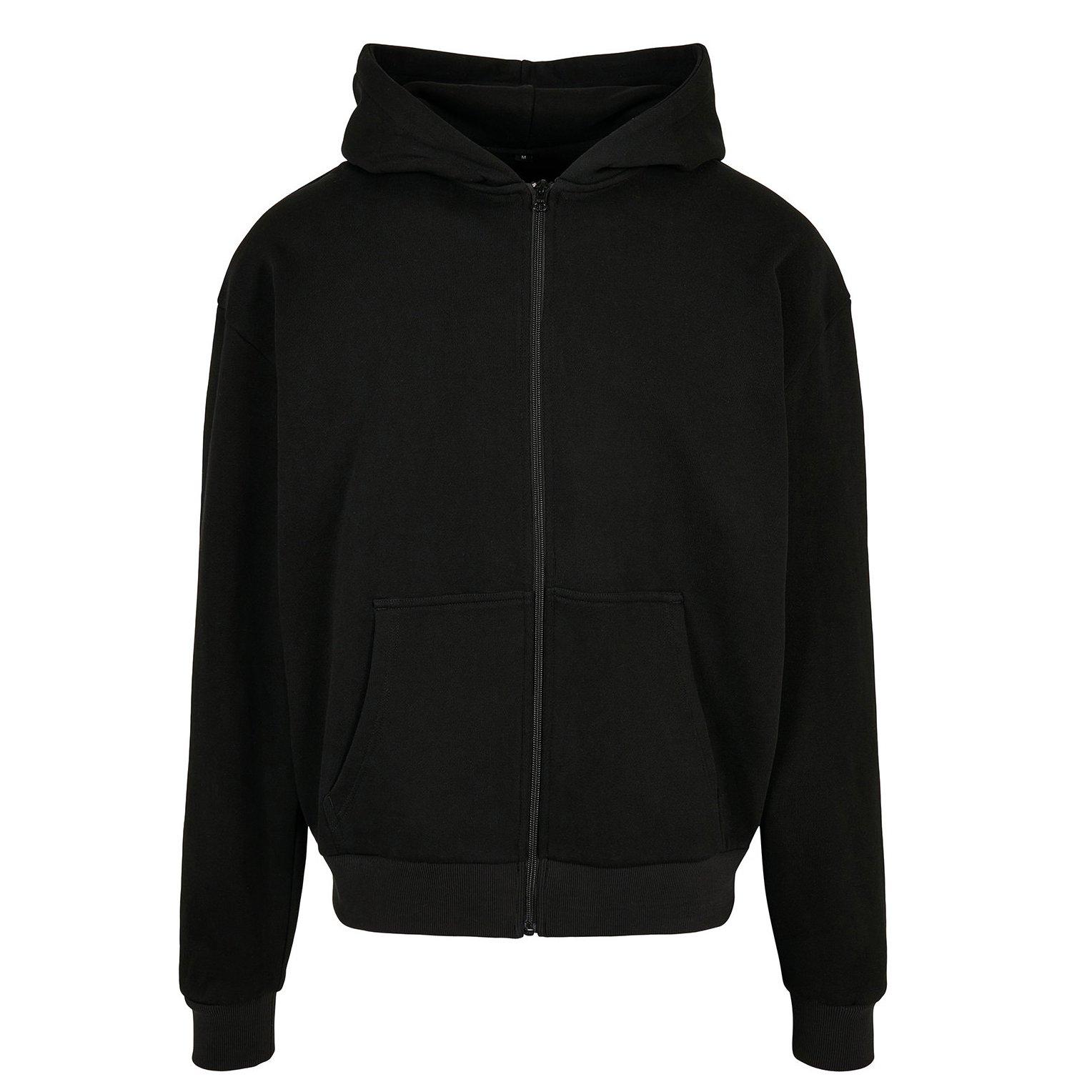 Hoodie Mit Durchgehendem Reißverschluss Ultraschwer Herren Schwarz S von Build Your Own