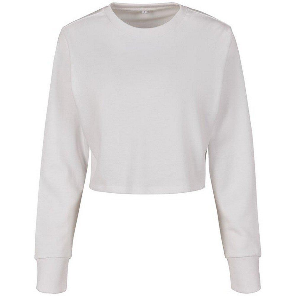 Kurzes Sweatshirt Damen Weiss 38 von Build Your Own