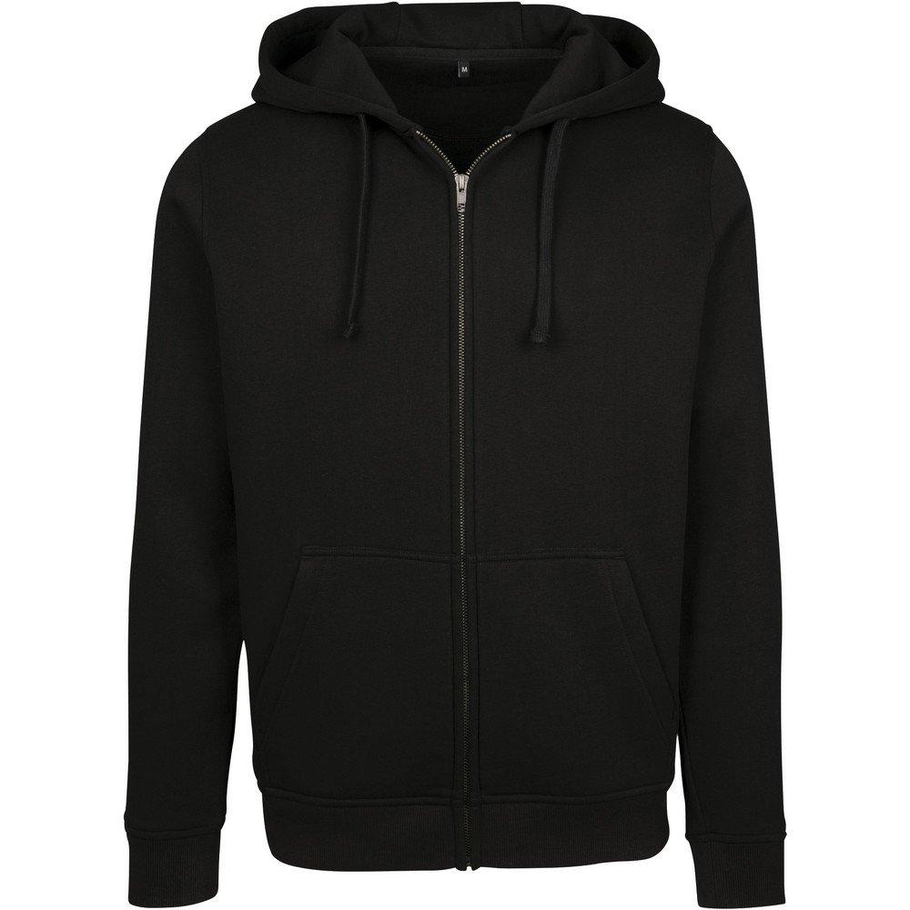 Merch Hoodie Mit Durchgehendem Reißverschluss Herren Schwarz 3XL von Build Your Own