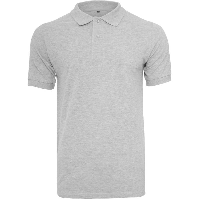 Pique Polo Shirt Herren Grau L von Build Your Own