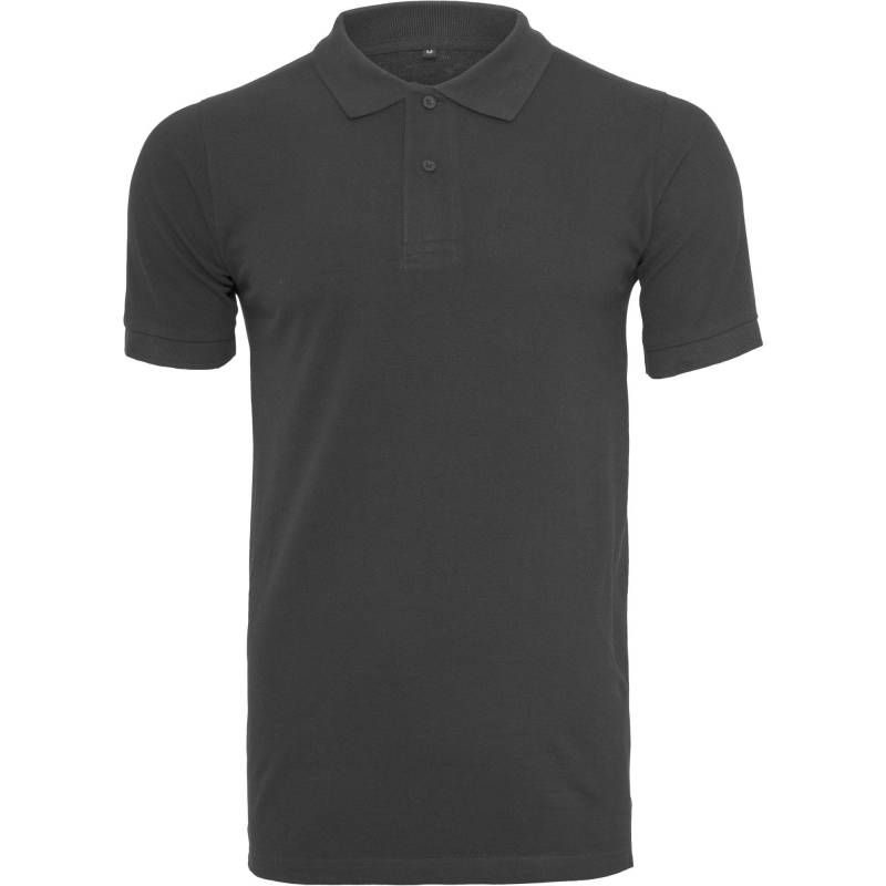 Pique Polo Shirt Herren Schwarz L von Build Your Own