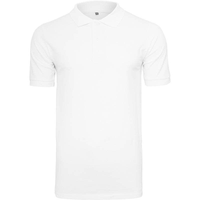 Pique Polo Shirt Herren Weiss M von Build Your Own