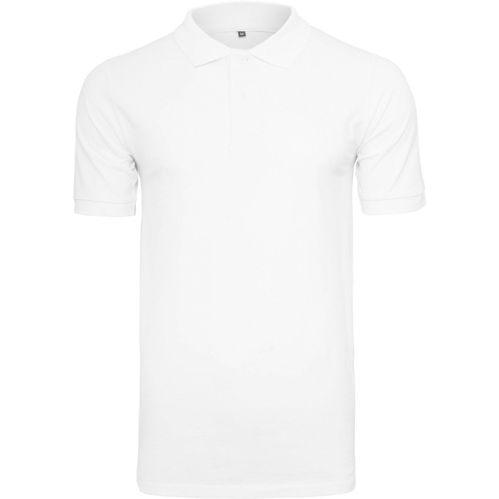 Pique Polo Shirt Herren Weiss S von Build Your Own