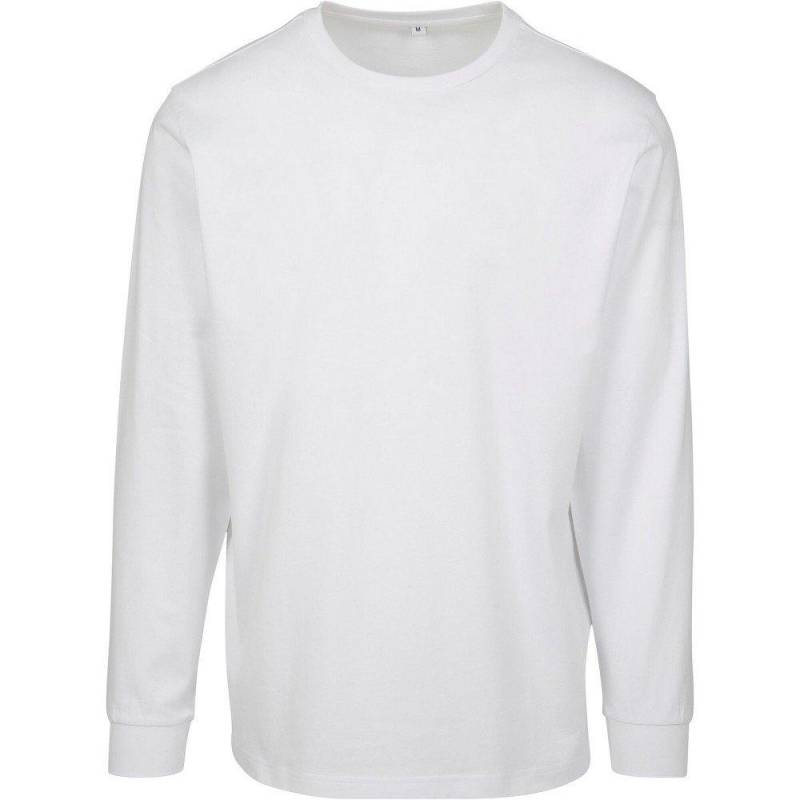 Pullover Langärmlig Herren Weiss L von Build Your Own