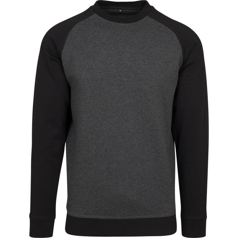 Raglan Crew Neck Shirt Herren Charcoal Black M von Build Your Own