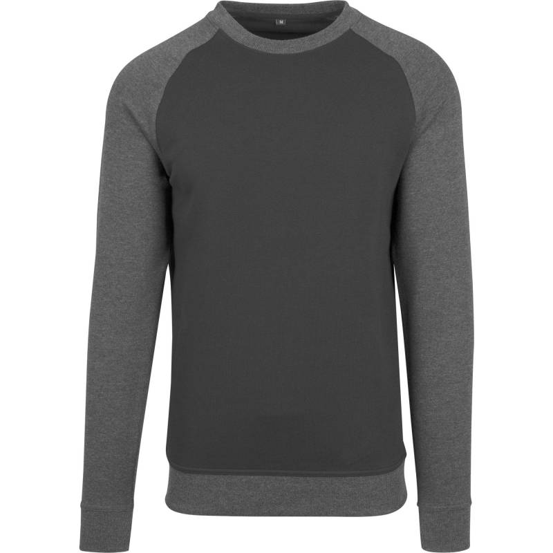 Raglan Crew Neck Shirt Herren Schwarz L von Build Your Own